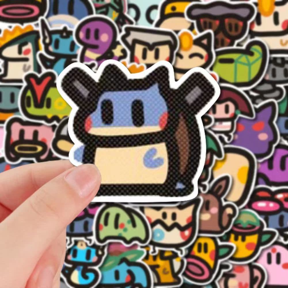 Pokemon First generation monster old school style stickers 100pcs, PM stickers, cute PM stickers, Japan anime stickers, pocket stickers