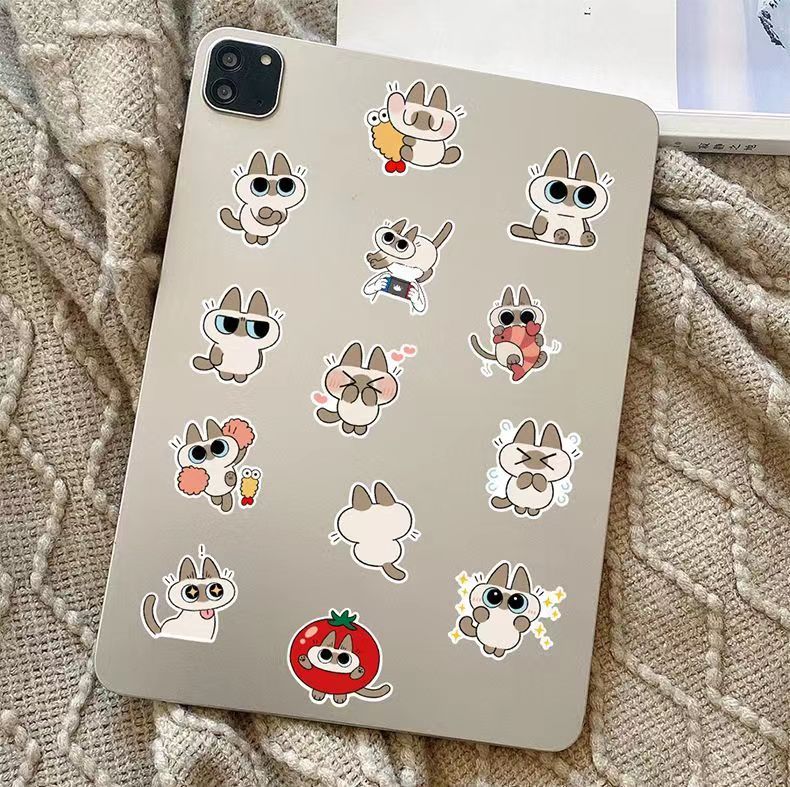 Siamese cat 50pcs sticker, Siamese sticker, cat sticker, nebeko sticker, Siamese label and decal