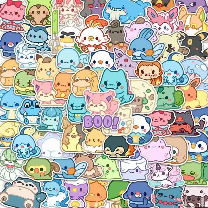 PM Cute Stickers, Pocket Stickers, PM Stickers, Eevee Stickers, acg stickers