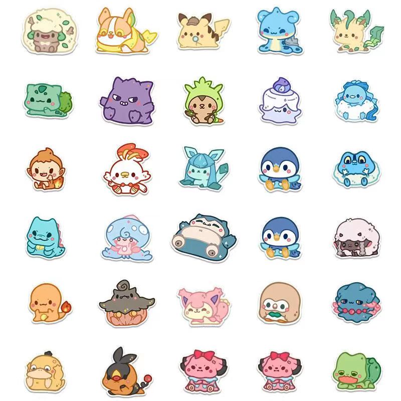 PM Cute Stickers, Pocket Stickers, PM Stickers, Eevee Stickers, acg stickers