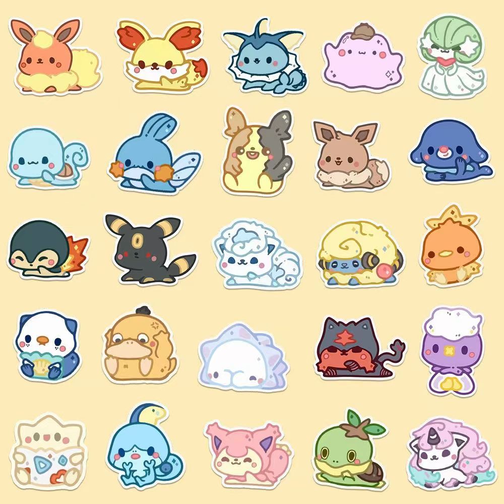 PM Cute Stickers, Pocket Stickers, PM Stickers, Eevee Stickers, acg stickers