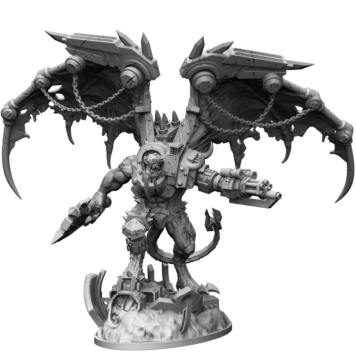 War 40k Orks Flying Warlord Orkaz Thazaron 70/120mm 3D Print White Sculpture Figure WH40 Model