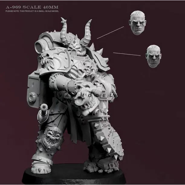 War 40K Heavy Hitter of the Dread Squad 40mm 3D Print White Sculpture Figure | WH40 Miniature