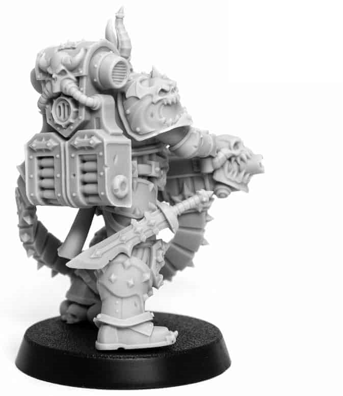 War 40K Heavy Hitter of the Dread Squad 40mm 3D Print White Sculpture Figure | WH40 Miniature