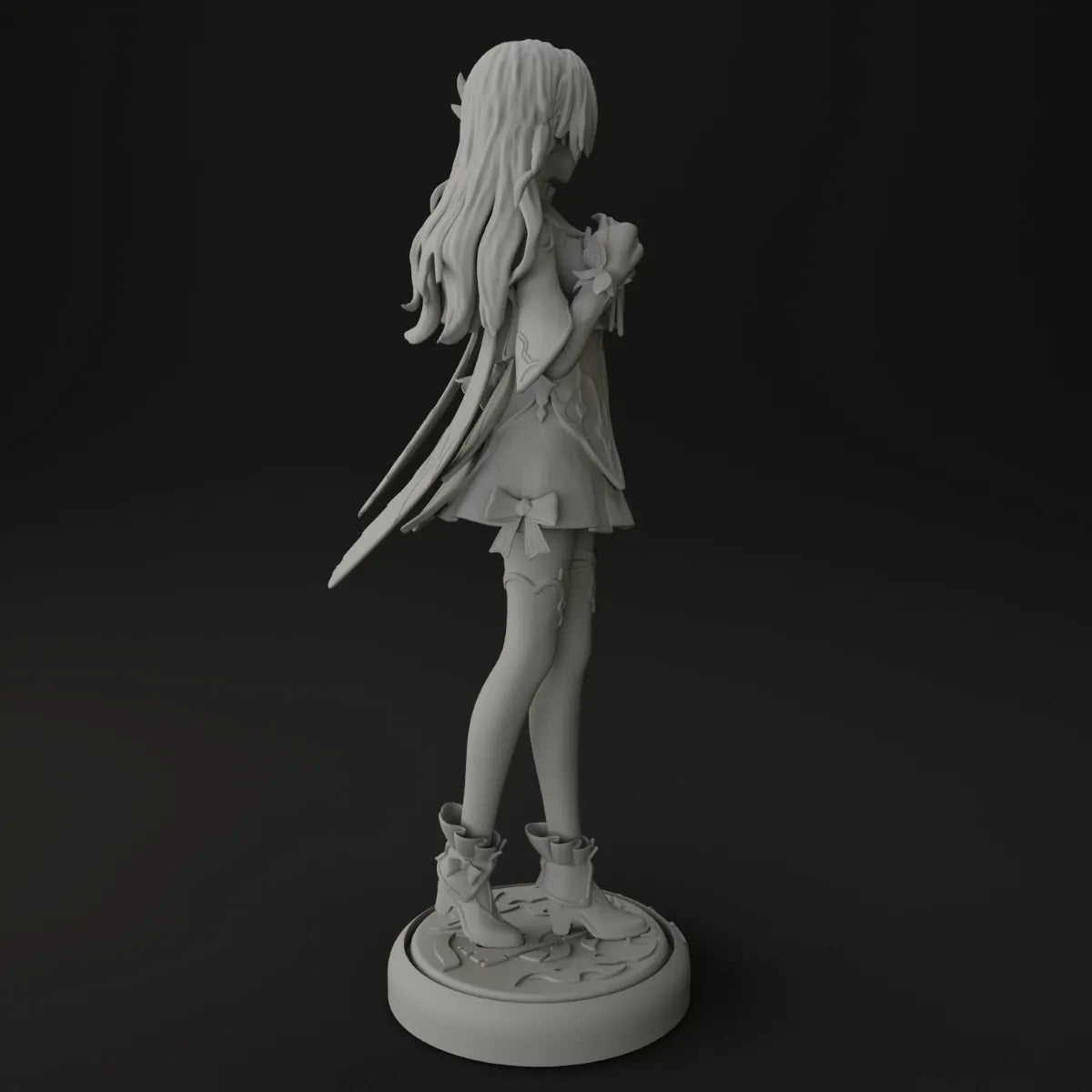 Mihoyo Honkai: Star Rail Firefly 18cm 3D Printed Standing White Sculpture Model GK Kit | Firefly Figure | Star Rail Miniature