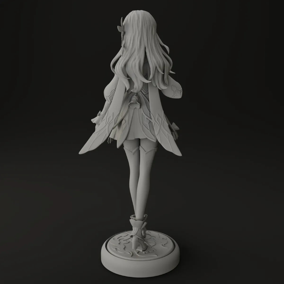 Mihoyo Honkai: Star Rail Firefly 18cm 3D Printed Standing White Sculpture Model GK Kit | Firefly Figure | Star Rail Miniature