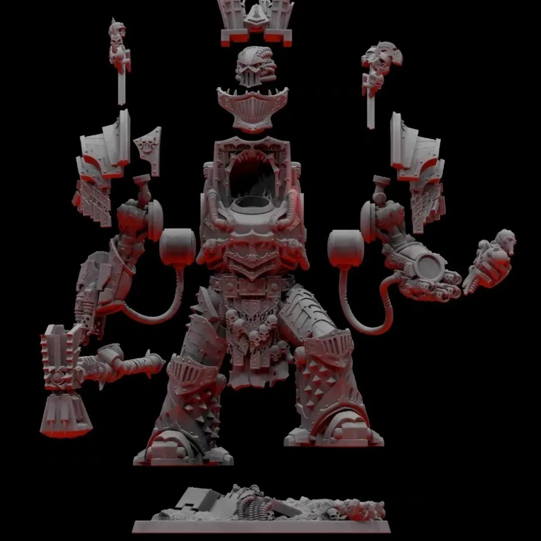 War 40K Genetic Prototype Iron Lord Perturabo 120mm 3D Print White Sculpture Miniature Model