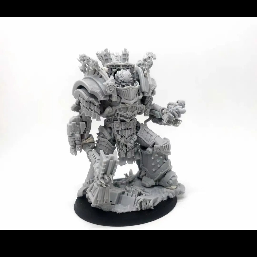 War 40K Genetic Prototype Iron Lord Perturabo 120mm 3D Print White Sculpture Miniature Model