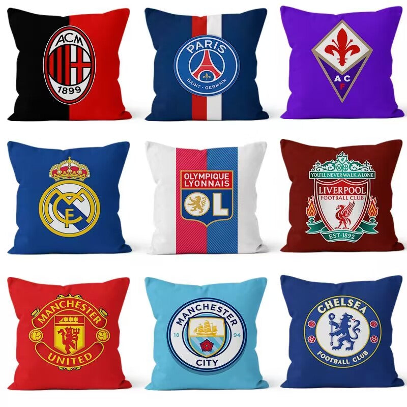 Manchester United Cushion, Chelsea Cushion, Liverpool Cushion, Arsenal Cushion, Real Madrid Cushion, Barcelona Cushion, Bayern Cushion,Juventus Cushion