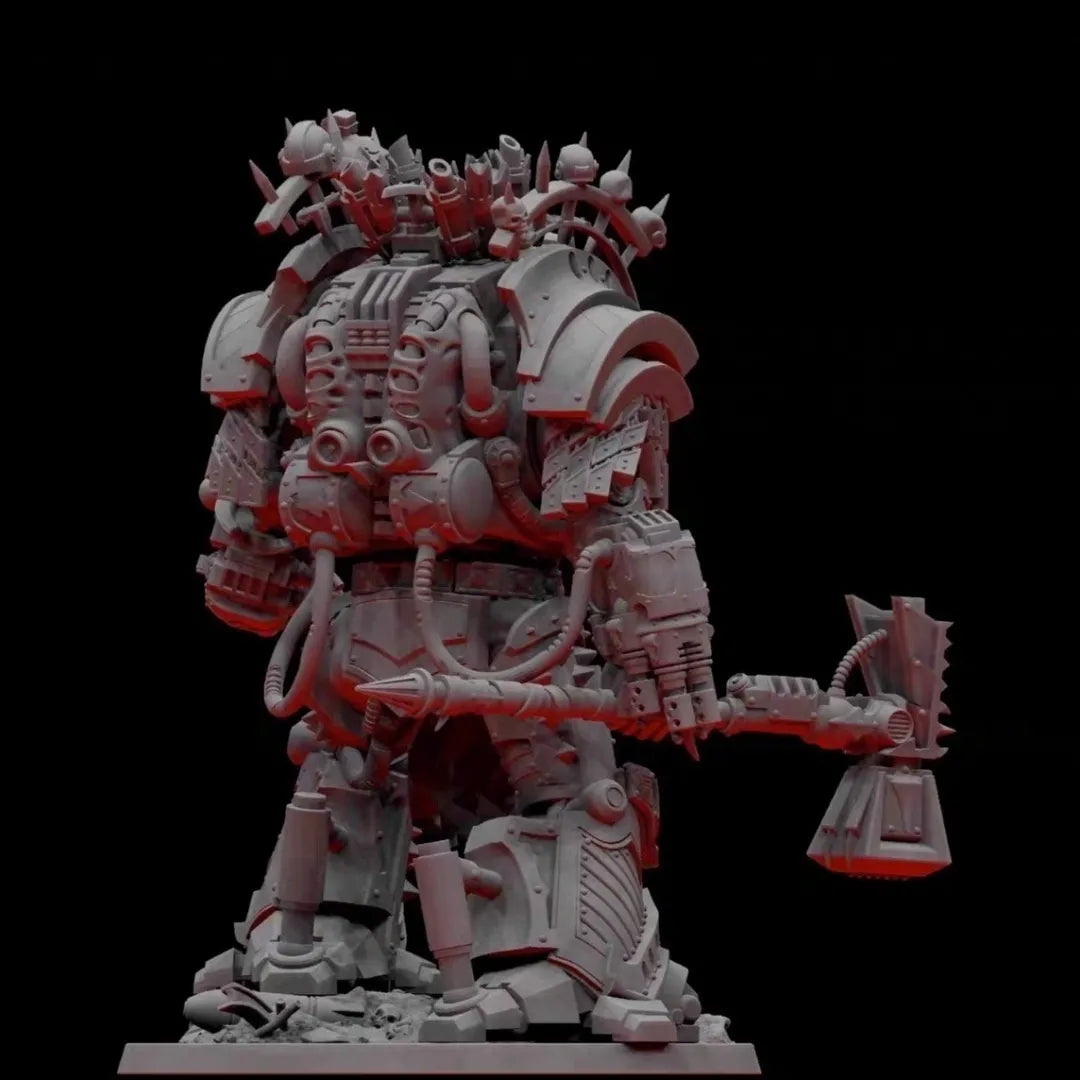 War 40K Genetic Prototype Iron Lord Perturabo 120mm 3D Print White Sculpture Miniature Model