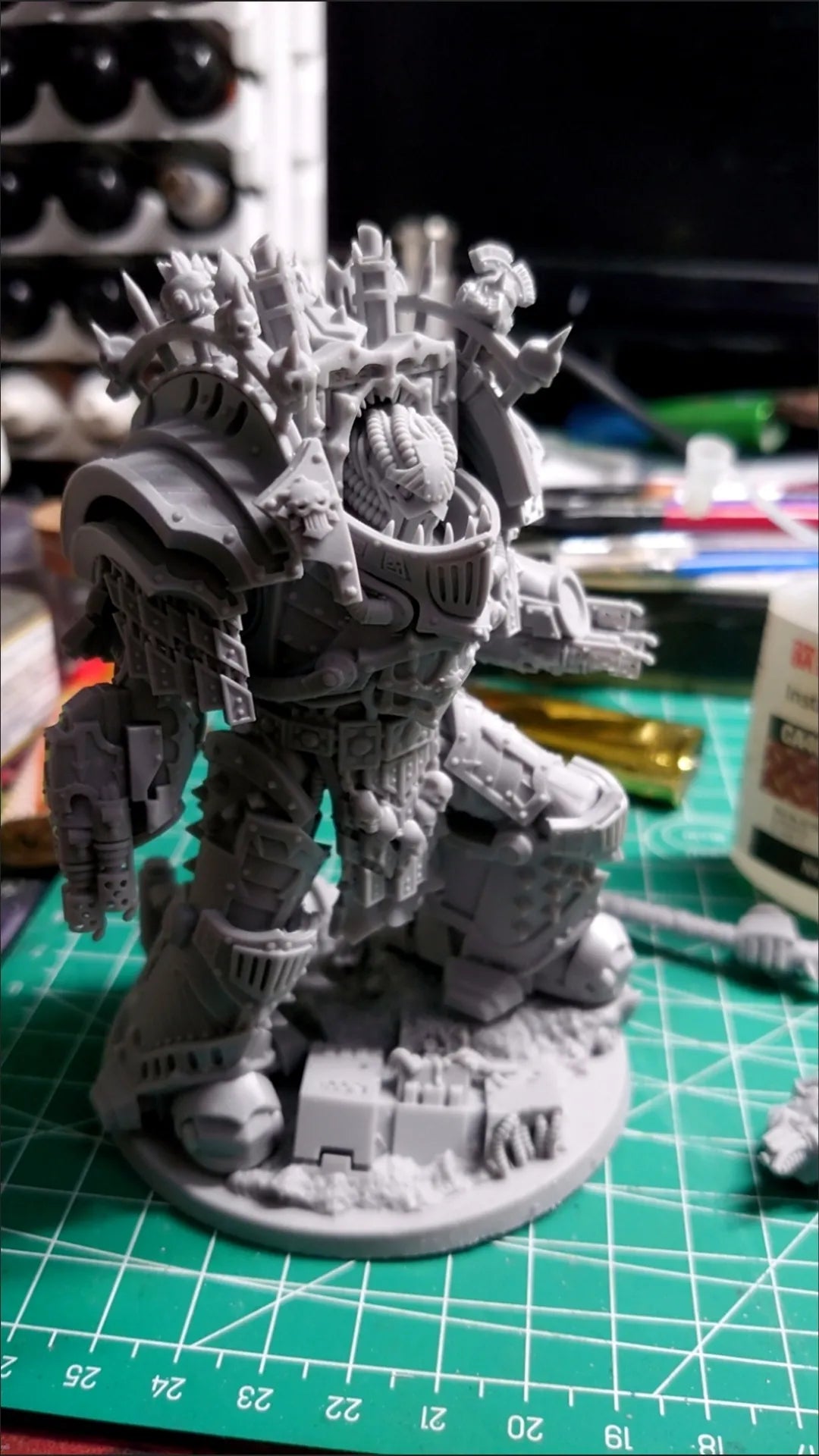 War 40K Genetic Prototype Iron Lord Perturabo 120mm 3D Print White Sculpture Miniature Model