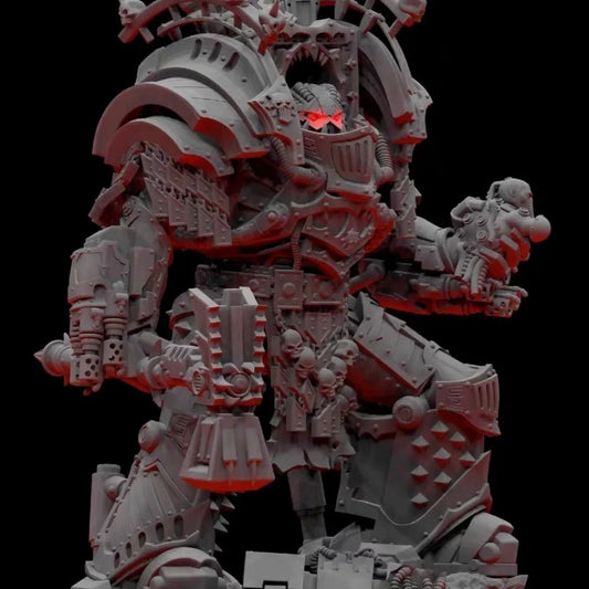 War 40K Genetic Prototype Iron Lord Perturabo 120mm 3D Print White Sculpture Miniature Model