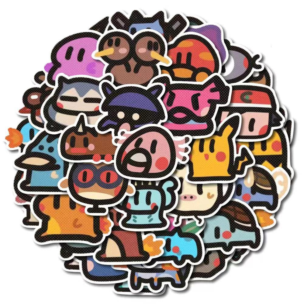 Pokemon First generation monster old school style stickers 100pcs, PM stickers, cute PM stickers, Japan anime stickers, pocket stickers