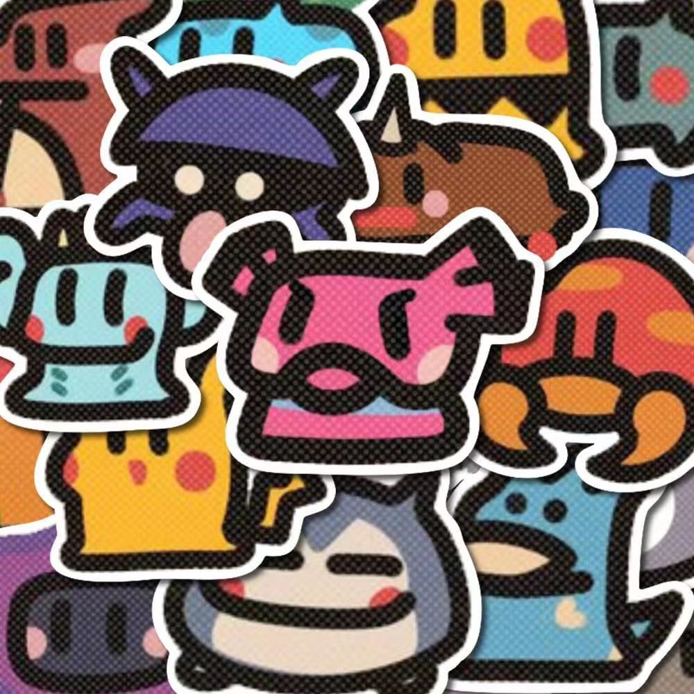 Pokemon First generation monster old school style stickers 100pcs, PM stickers, cute PM stickers, Japan anime stickers, pocket stickers